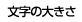 文字の大きさ